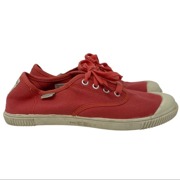 Keen Shoes - Keen Coral Pink Maderas Canvas Lace Up Sneakers